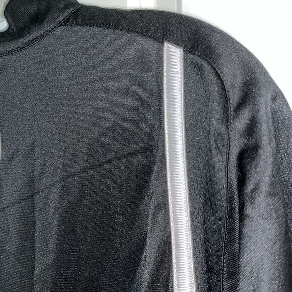 Nike vintage black gray full snap retro warm up jacket L old school basketball - Picture 7 of 8